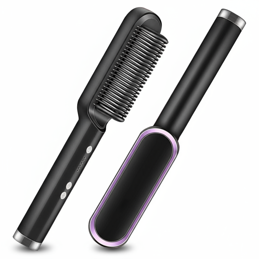 Brosse Lissante Professionnelle en Céramique — Lissage Soin & Brillance